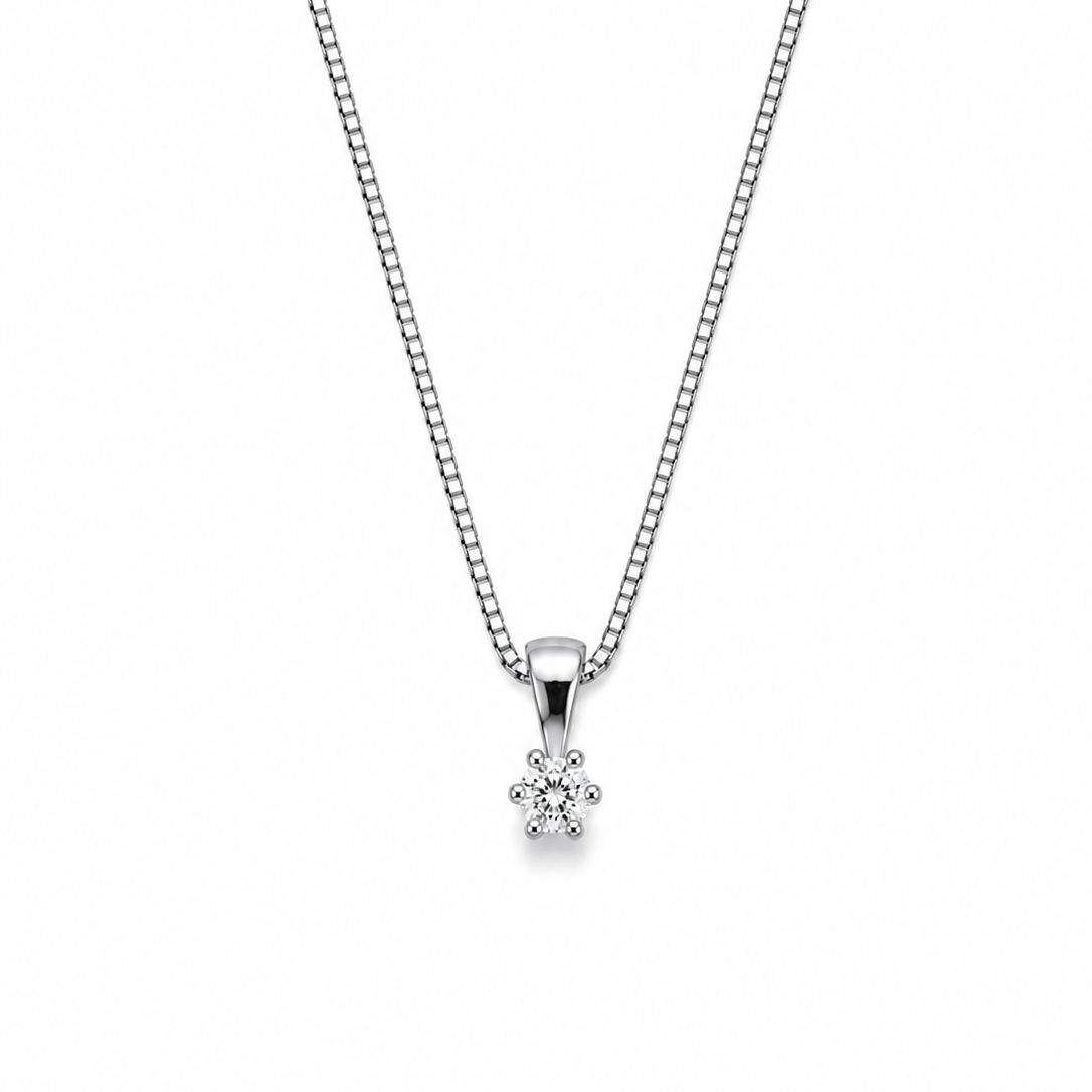GULLHÁLSMEN – 14 KT – DEM 0,10 ct