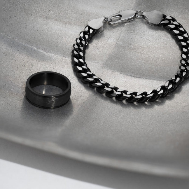 Armband – STÁL - SVART