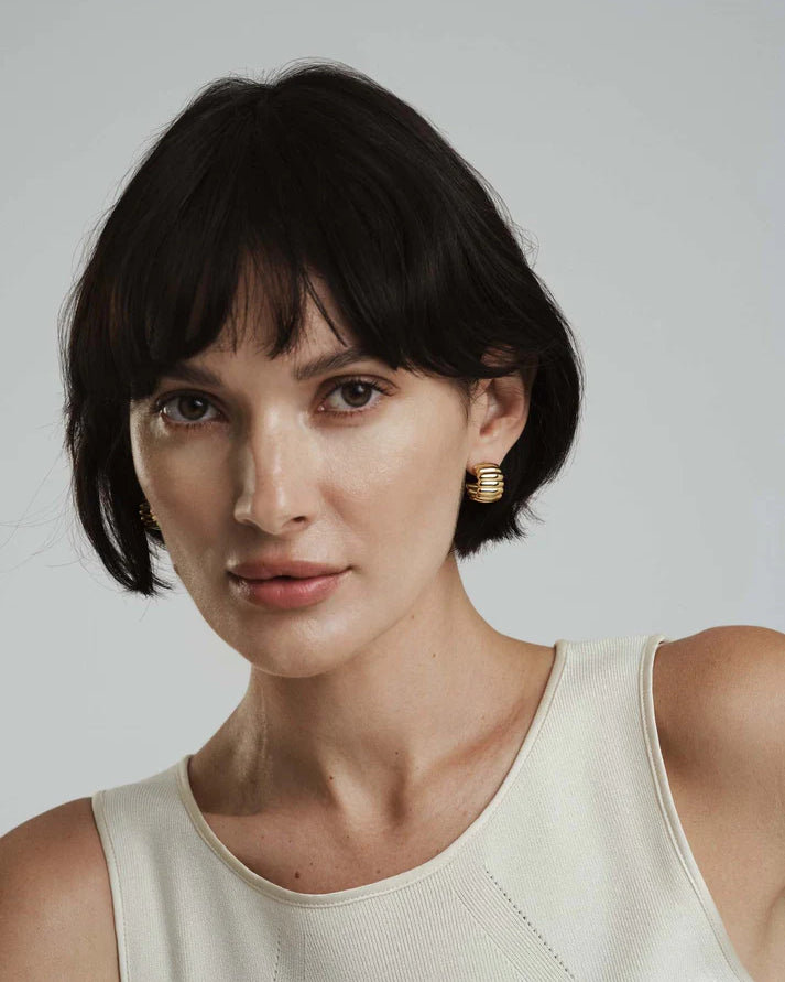 Chic Ribbed Earrings