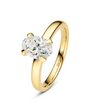 Grace Oval Solitaire – 14 kt gull – Lab grown demantar