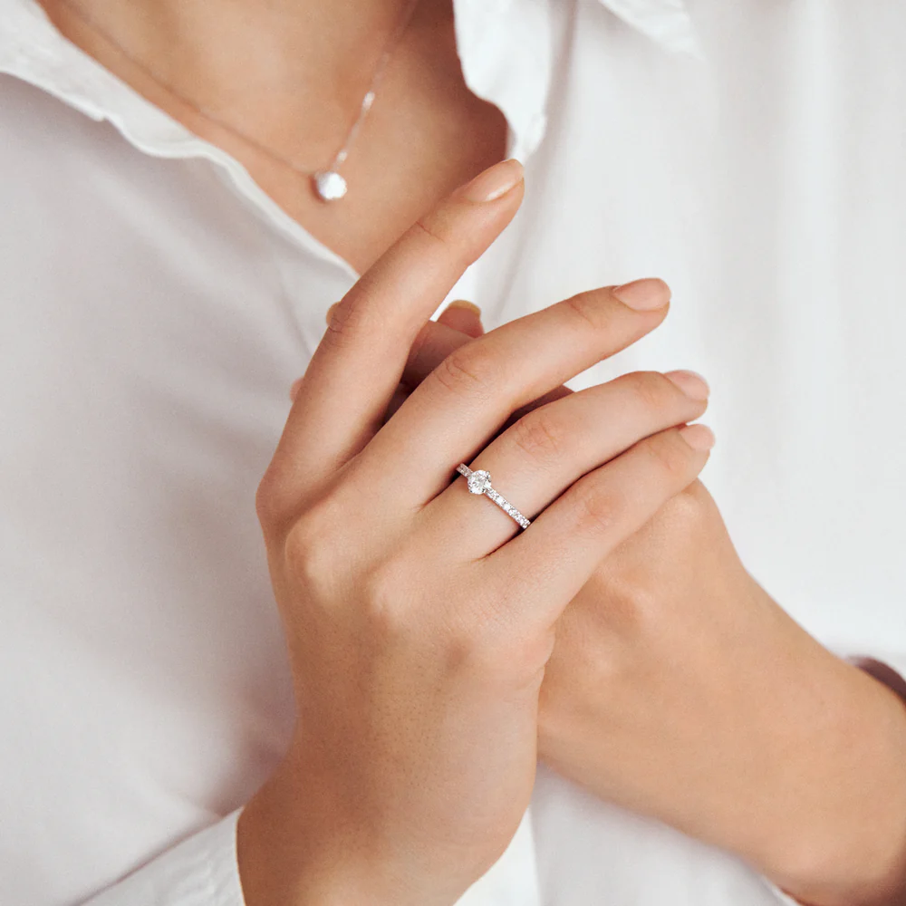 Venice Solitaire – 14 kt gull – Lab grown demantar