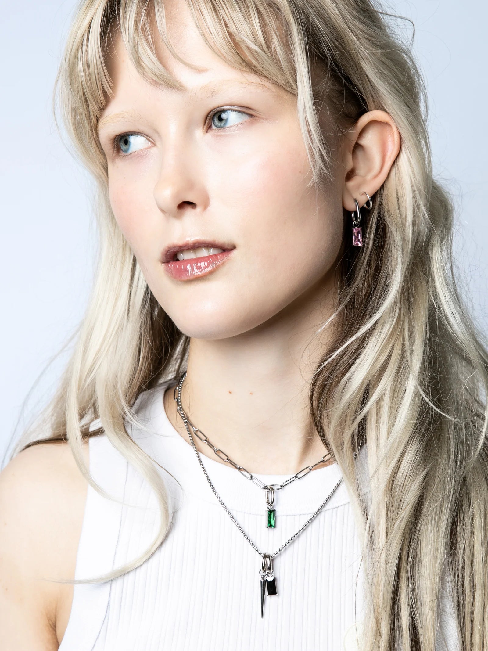 Charm Weave Necklace (stál)