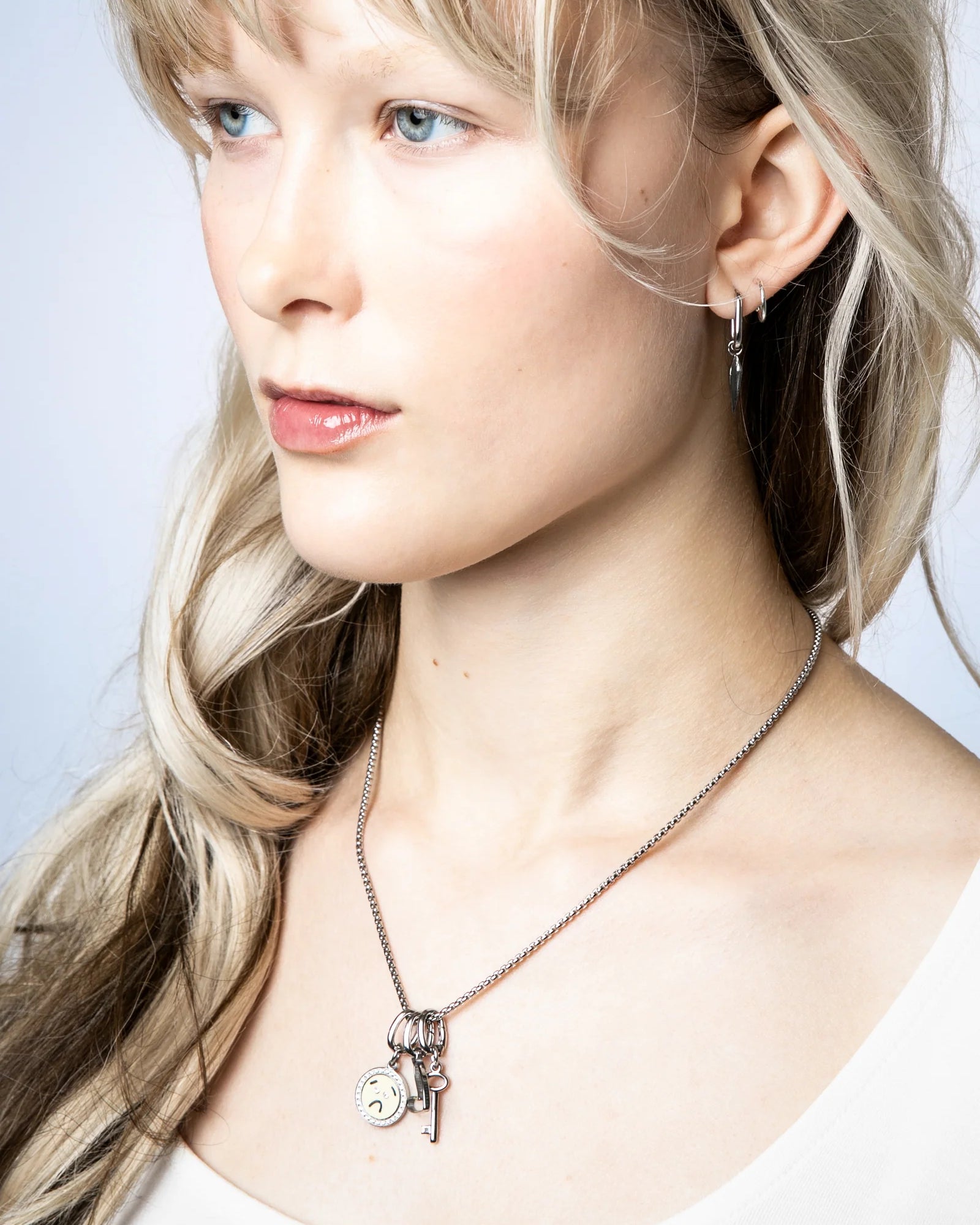 Charm Weave Necklace (stál)
