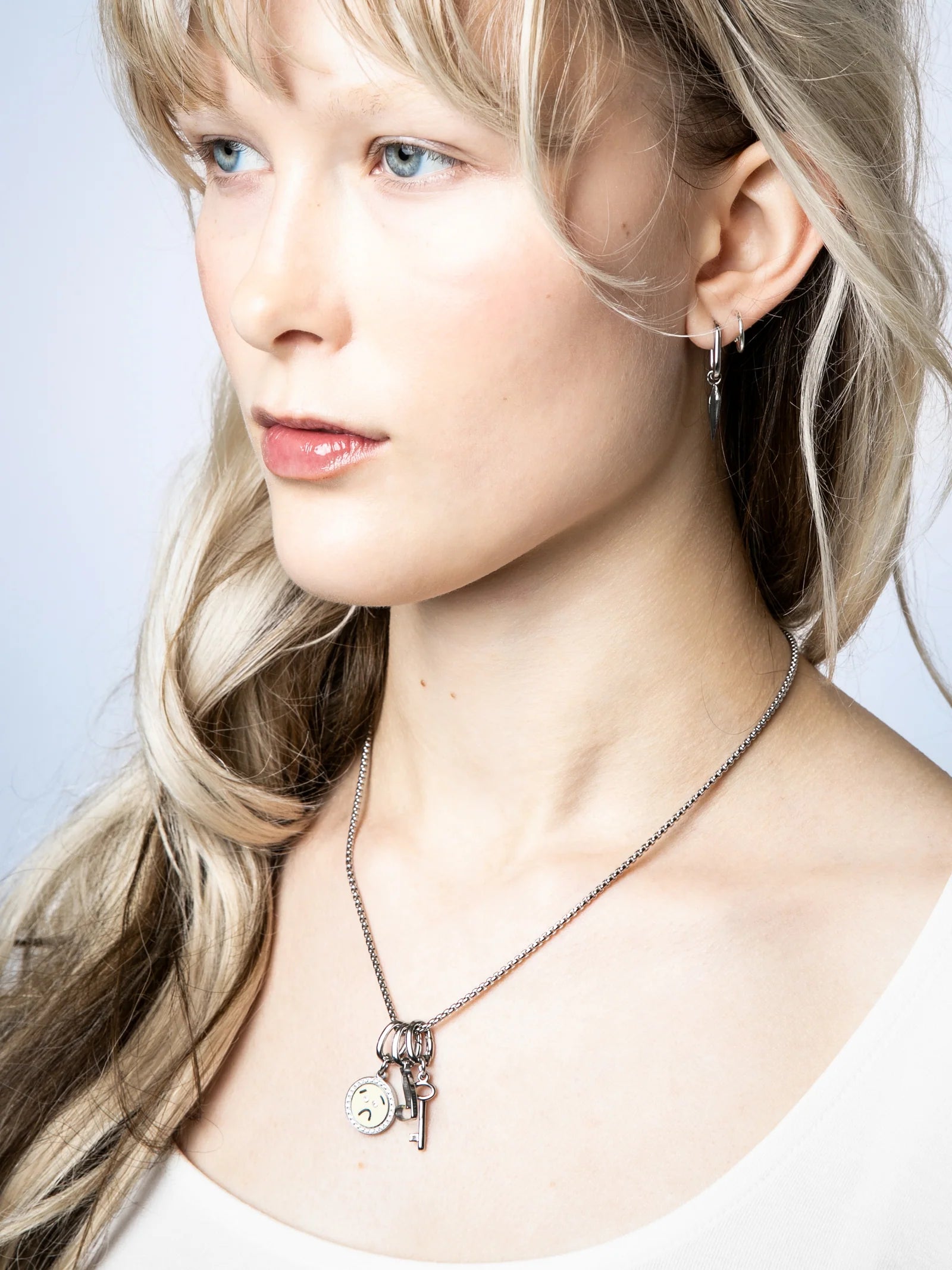 Charm Weave Necklace (stál)