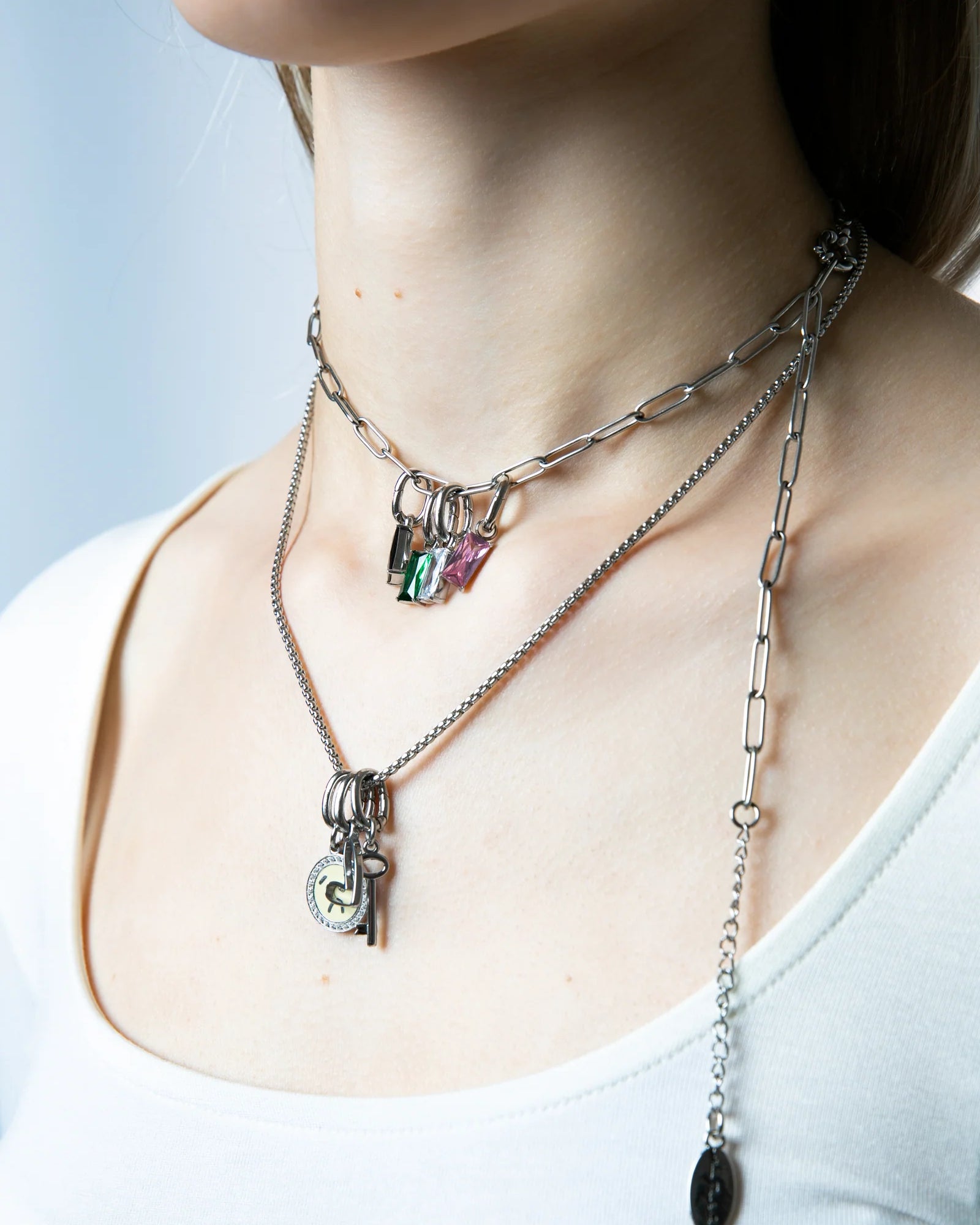 Charm Clip Chain Hálsmen (Stál)