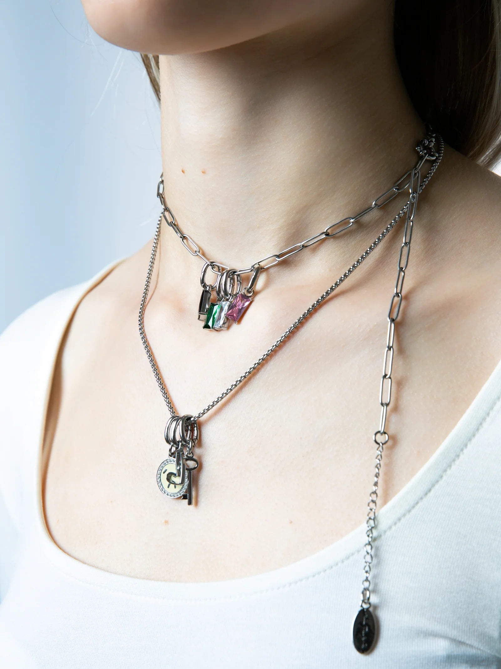 Charm Clip Chain Hálsmen (Stál)