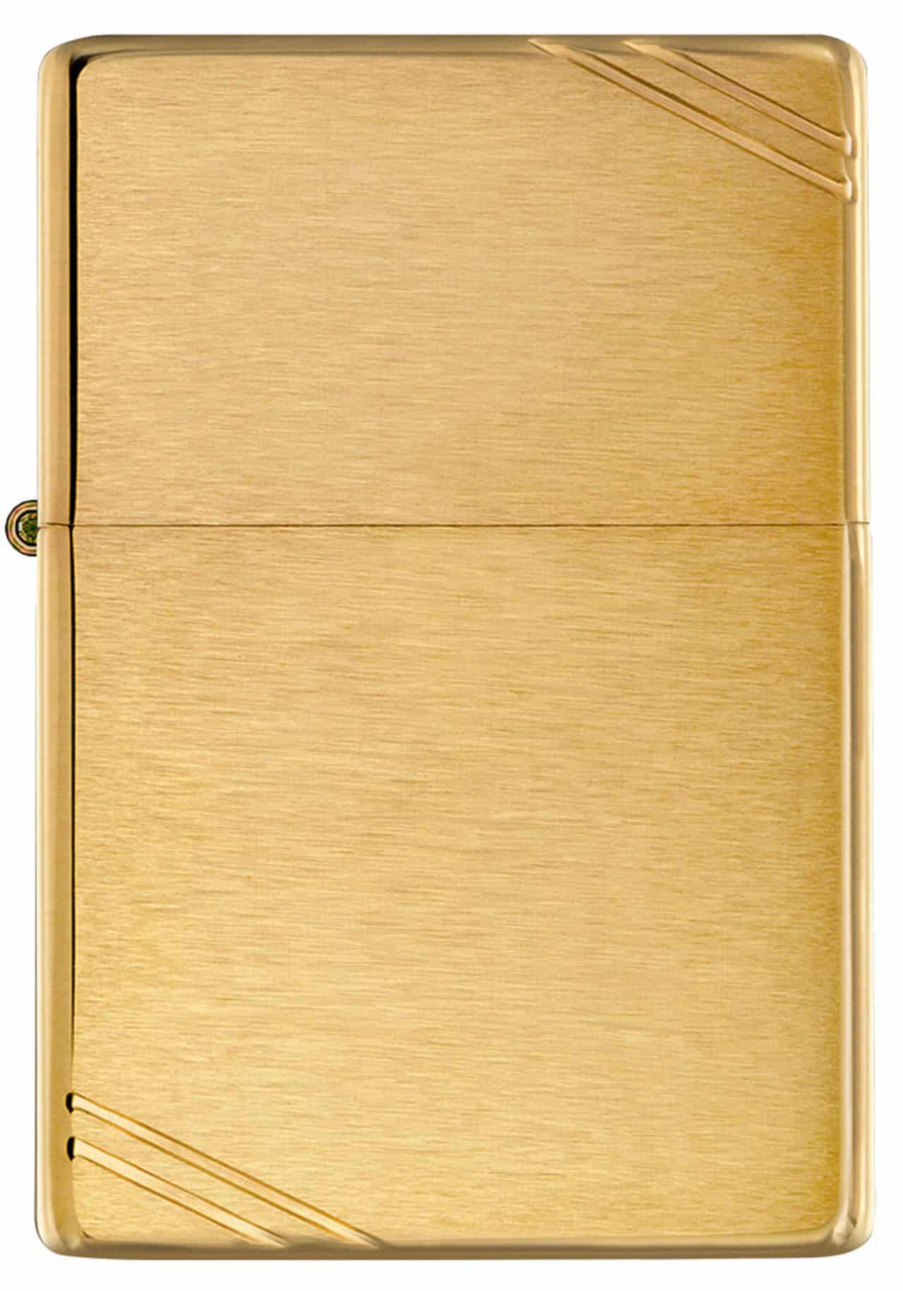 ZIPPO – Vintage með skástrikum úr burstuðu messingi