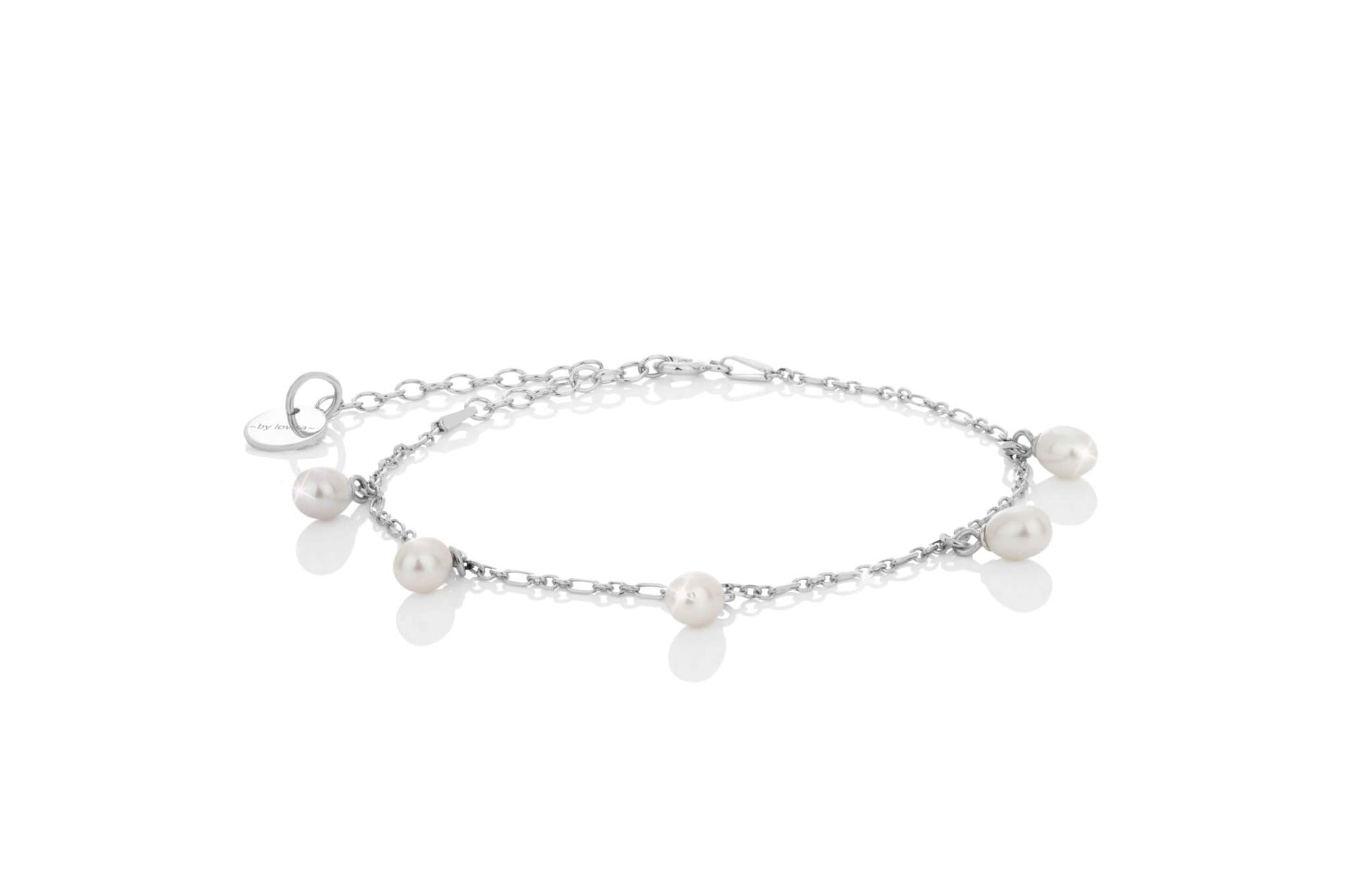 BYLOVISA - Haf - Fínt Armband 5 Perlur