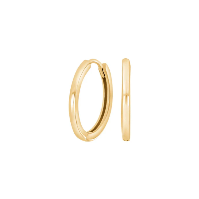 Silfur eyrnalokkahringir – 20 mm - Gyllaðir