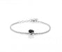 Silfurarmband með íslensku hrauni 