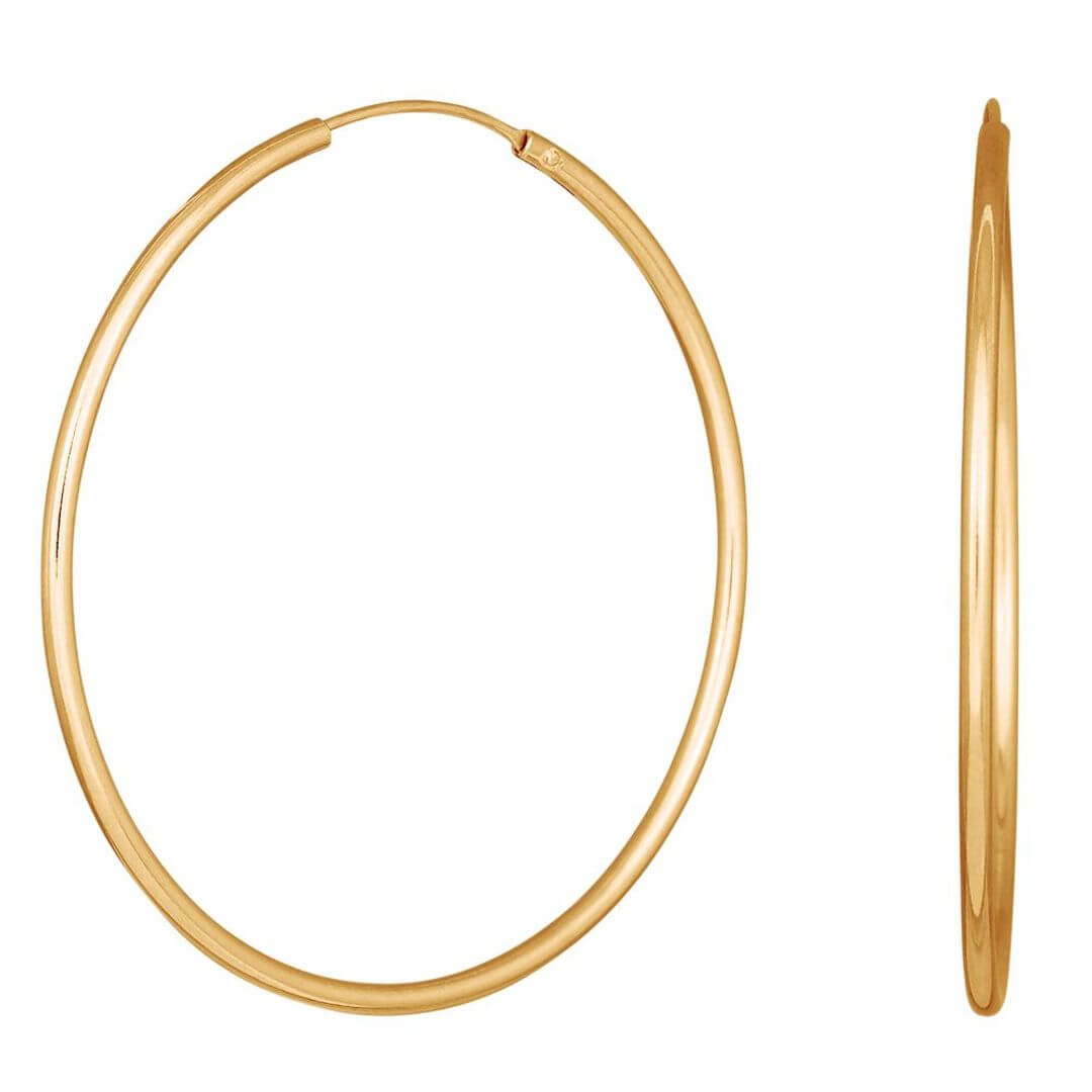 Silfur eyrnalokkar Hoops 