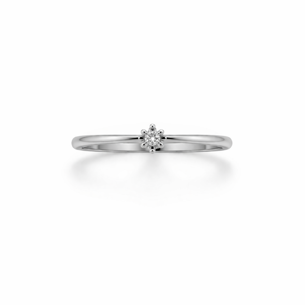 GULLHRINGUR – 14 KT – DEM 0,05 ct