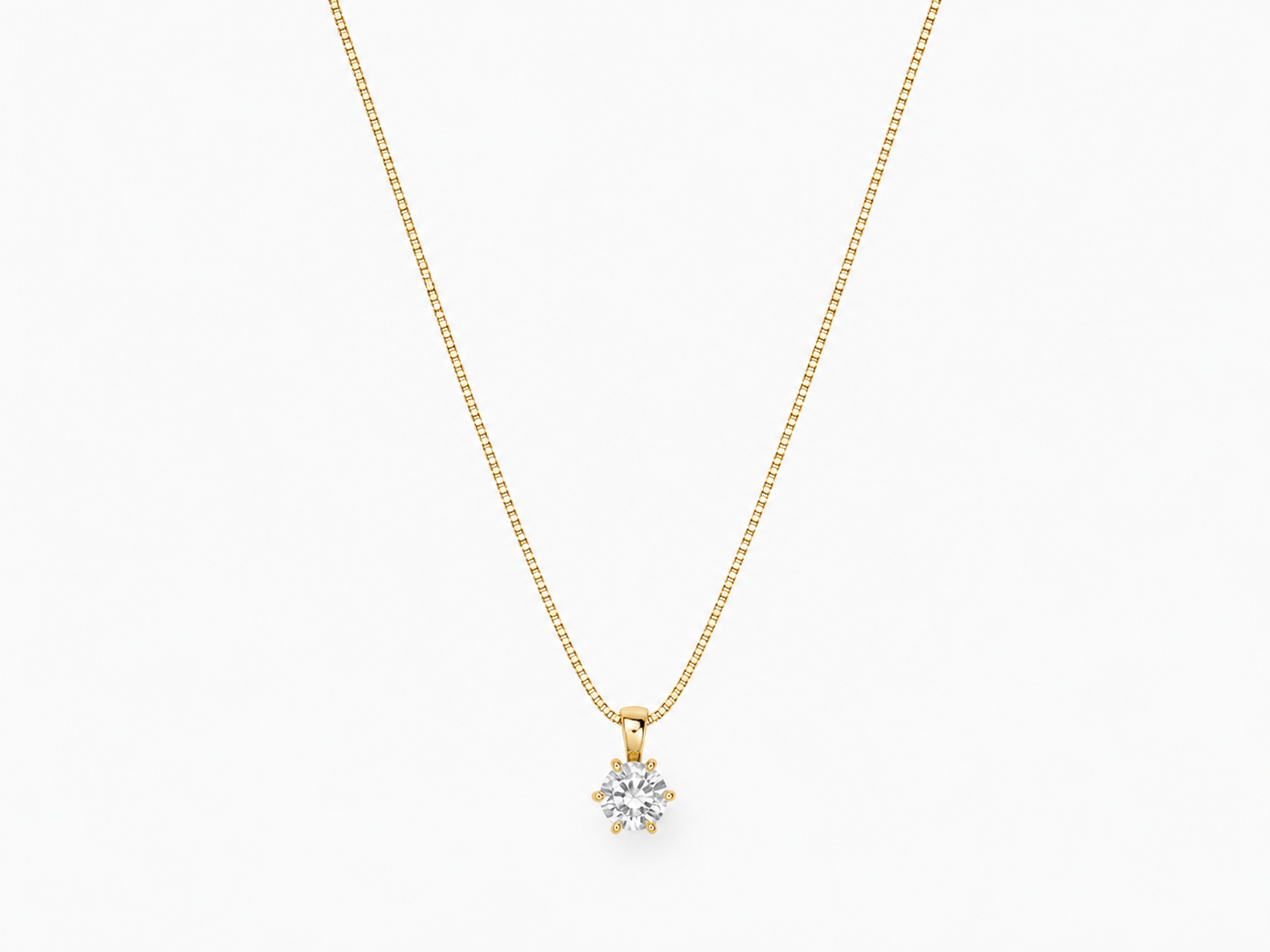 GULLHÁLSMEN – 14 KT – DEM 0,30 ct