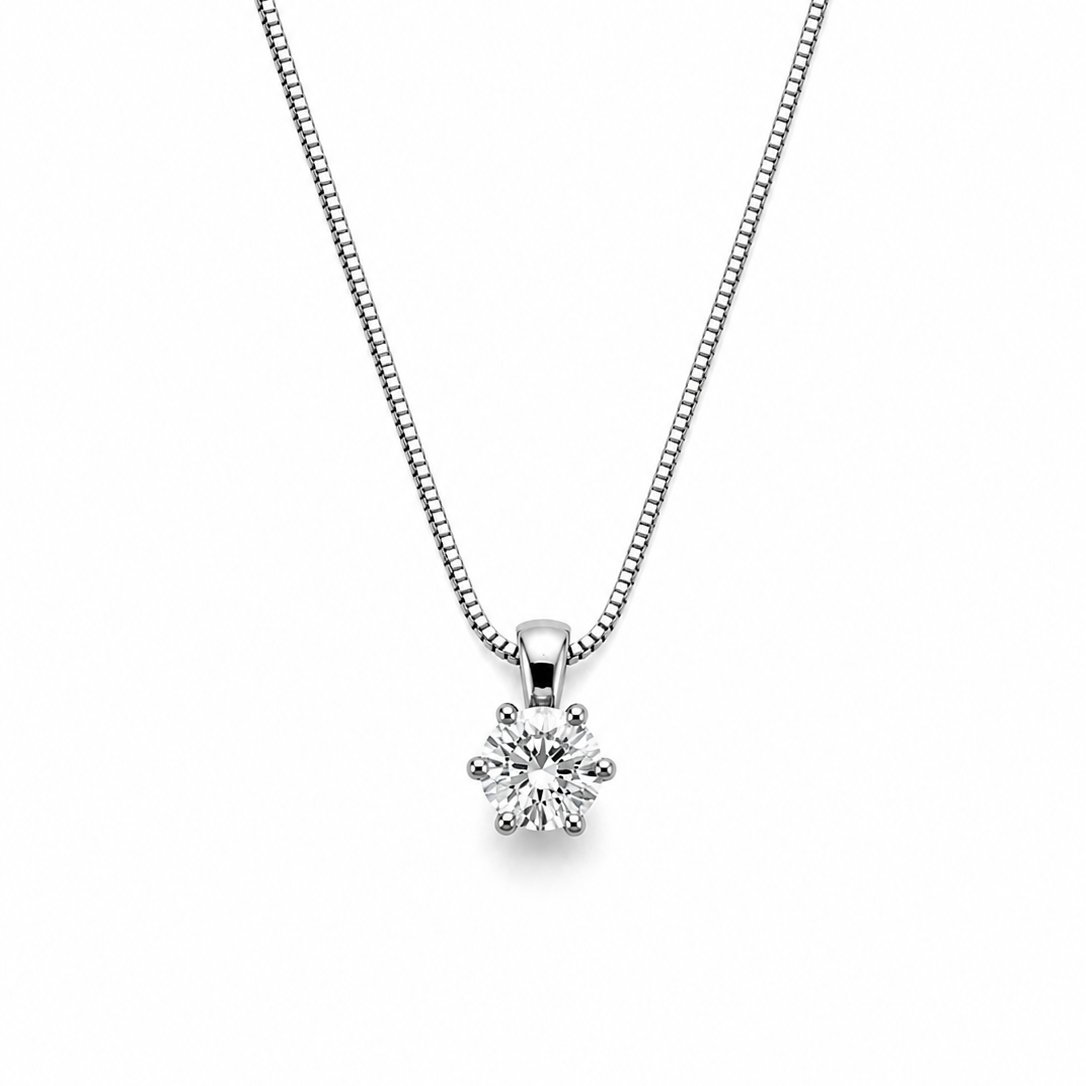 GULLHÁLSMEN – 14 KT – DEM 0,40 ct