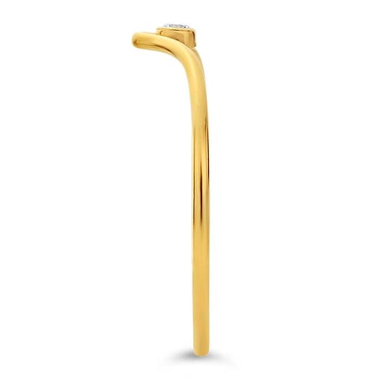 Rio hringur - 14 kt fyllt gull - Chevron með stein