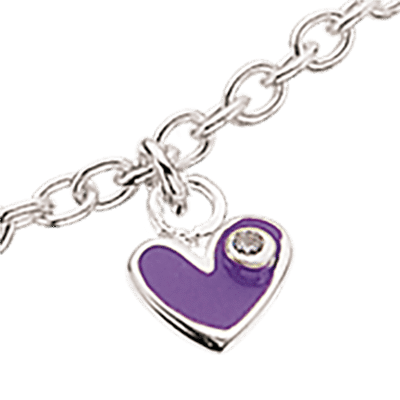 SILFUR – ARMBAND – HJARTA