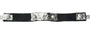 Silfur/leðurarmband 