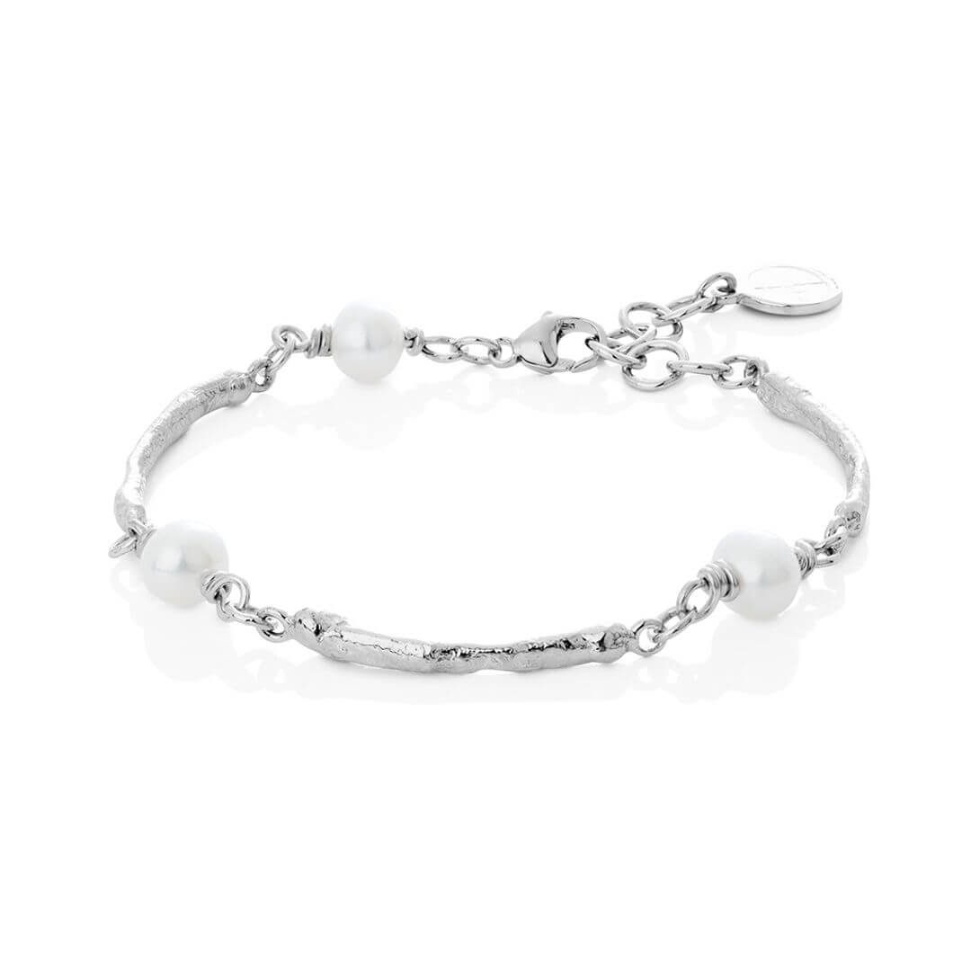 Mystic | Dögg | Silfurarmband með ferskvatnsperlum 