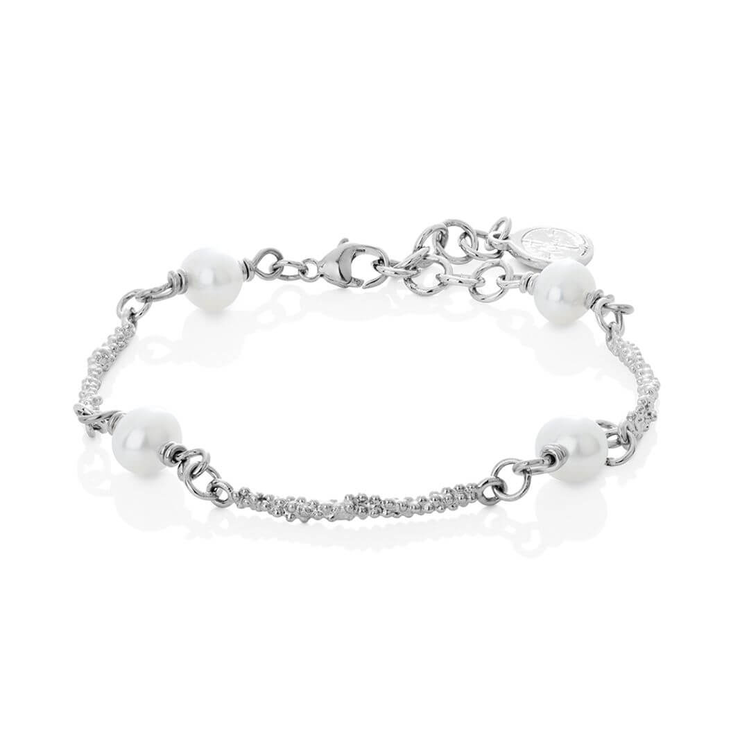 Mystic | Dögg | Silfurarmband með ferskvatnsperlum 