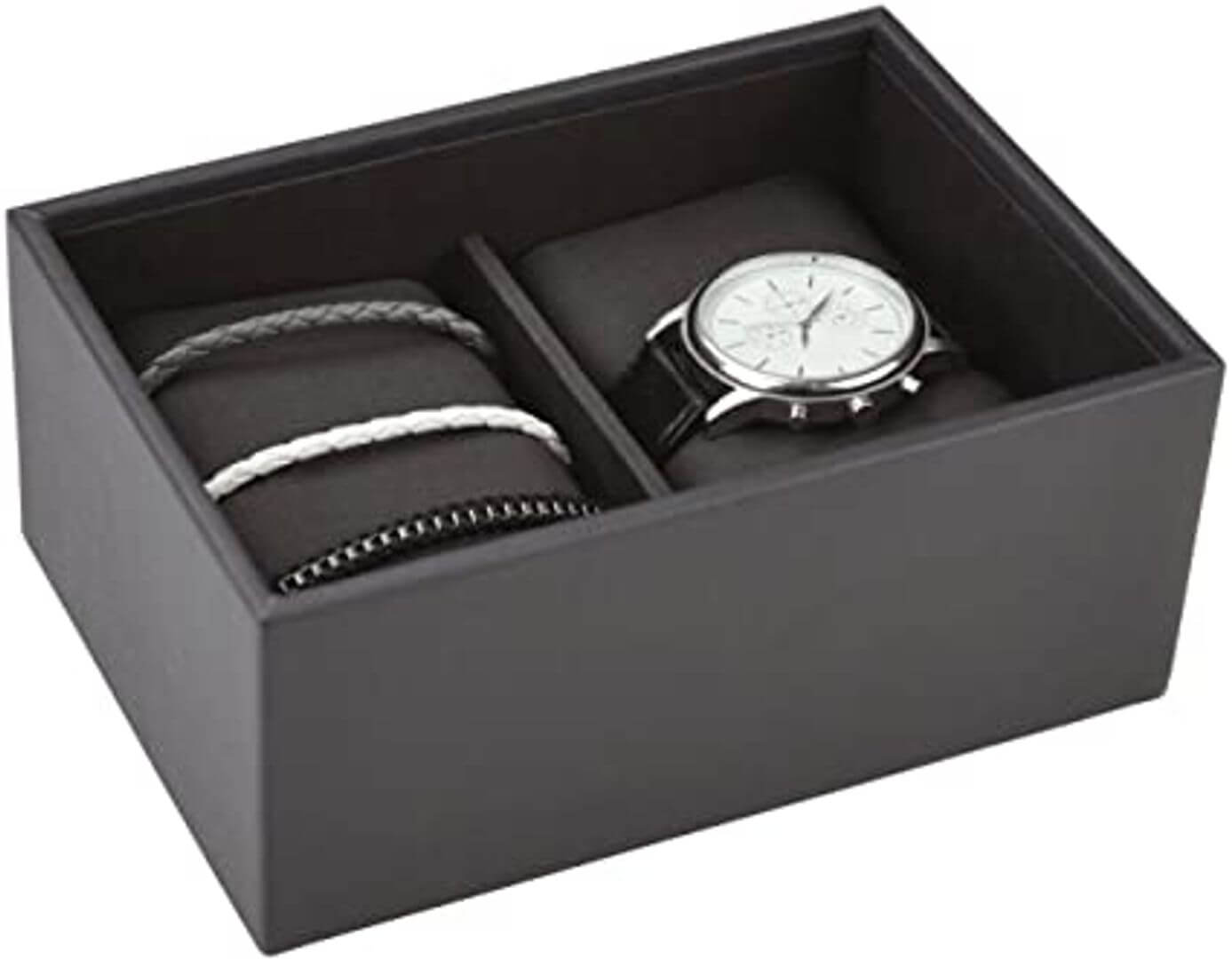 Stackers mini box grátt með tveimur hólfum 