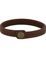 BRÚNT LEÐURARMBAND