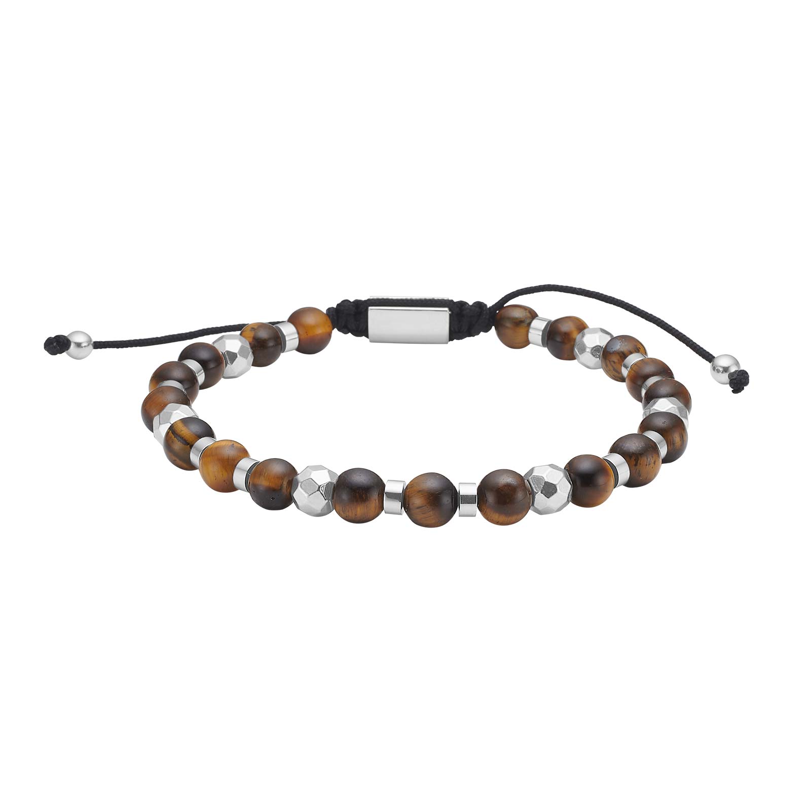 Armband – tígrisauga - stál – 6mm