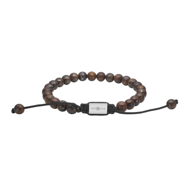 Armband – ilmenít – stál – 6mm