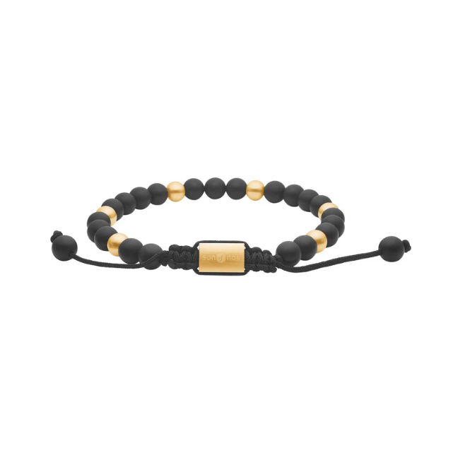 Armband – agat – stál – 6mm