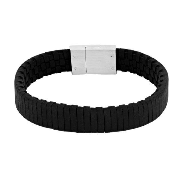 SVART LEÐURARMBAND
