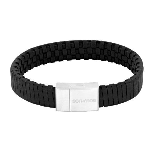 SVART LEÐURARMBAND