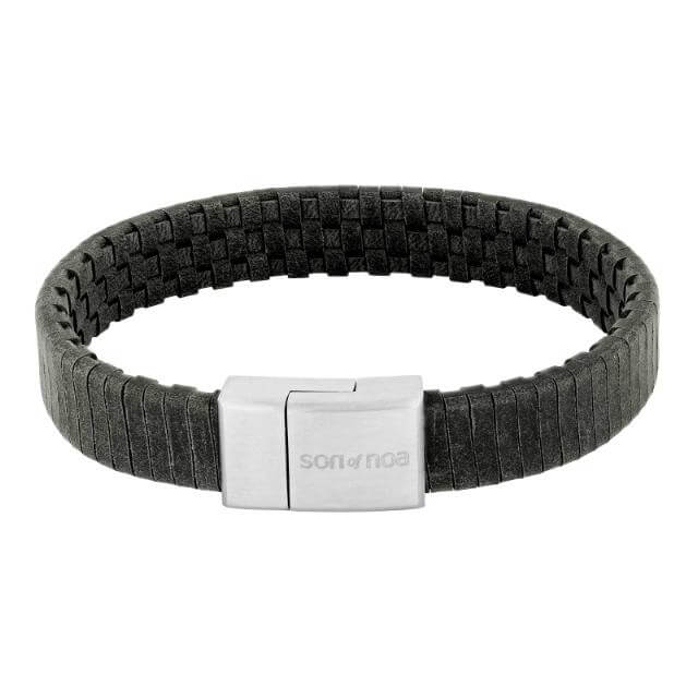 GRÁTT LEÐURARMBAND