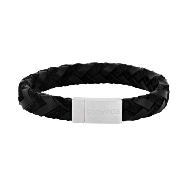 SVART LEÐURARMBAND