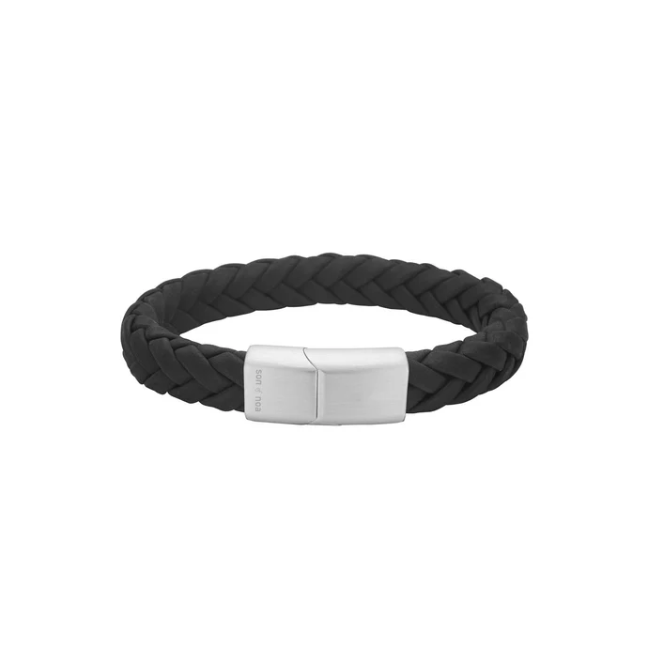 SVART LEÐURARMBAND