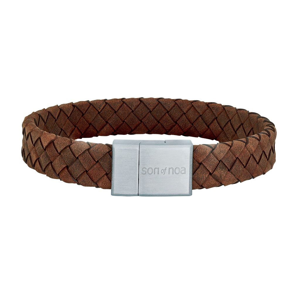 Brúnt leðurarmband 