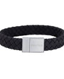 Svartur leðurarmband 