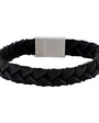 Svartur leðurarmband 
