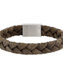 Grátt leðurarmband 