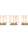 Led Borðlampi – 3 STK - Hvítur