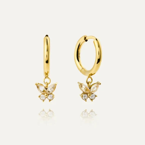Butterfly Hoop Eyrnalokkar