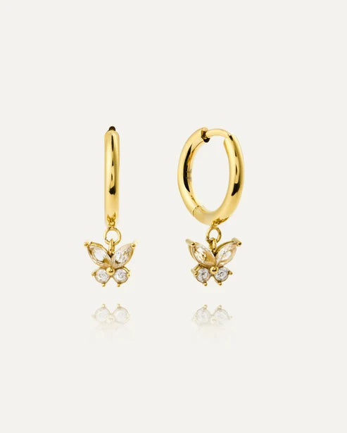 Butterfly Hoop Eyrnalokkar
