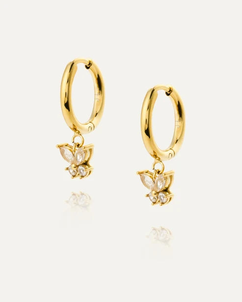 Butterfly Hoop Eyrnalokkar