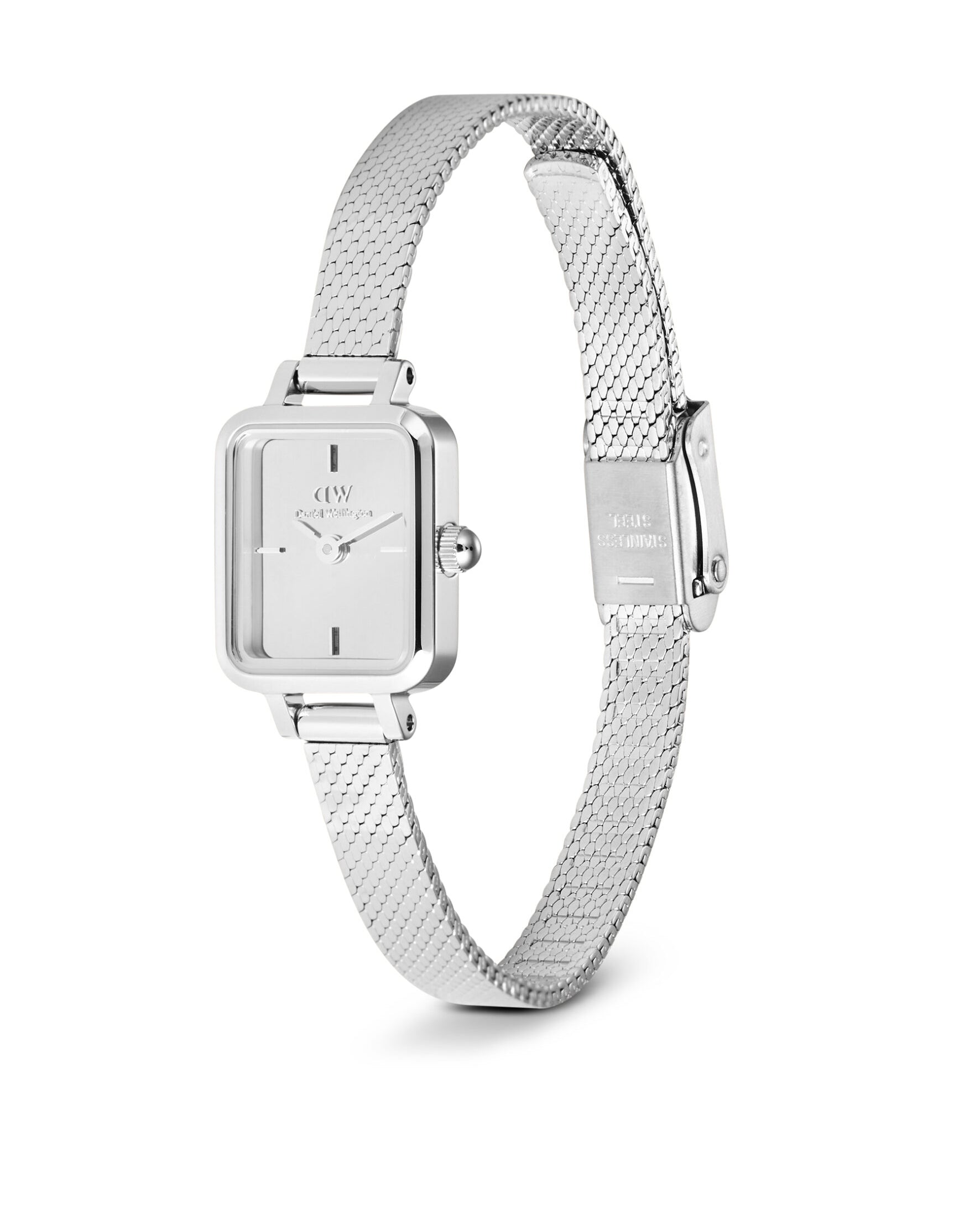 Daniel Wellington - Quadro Mini Mirror - Silver - 15,4x18,2 mm