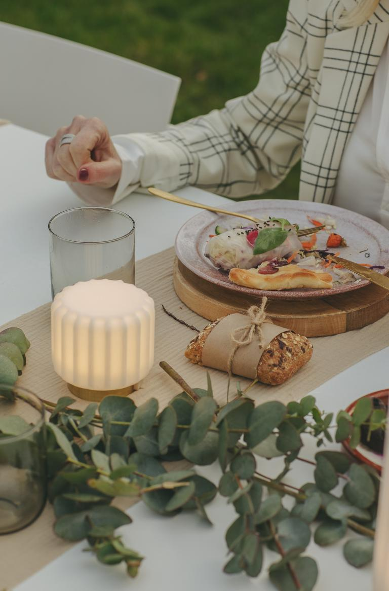 Led Borðlampi – 3 STK - Hvítur