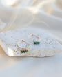 Emerald Hoops eyrnalokkar fyllt gull