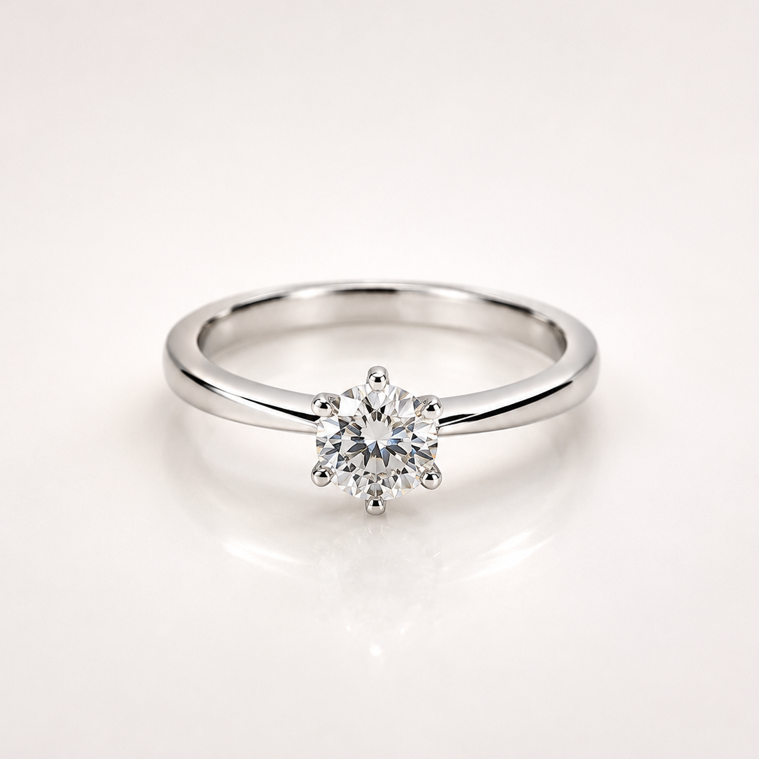 GULLHRINGUR – 14 KT – DEM 0,50 ct