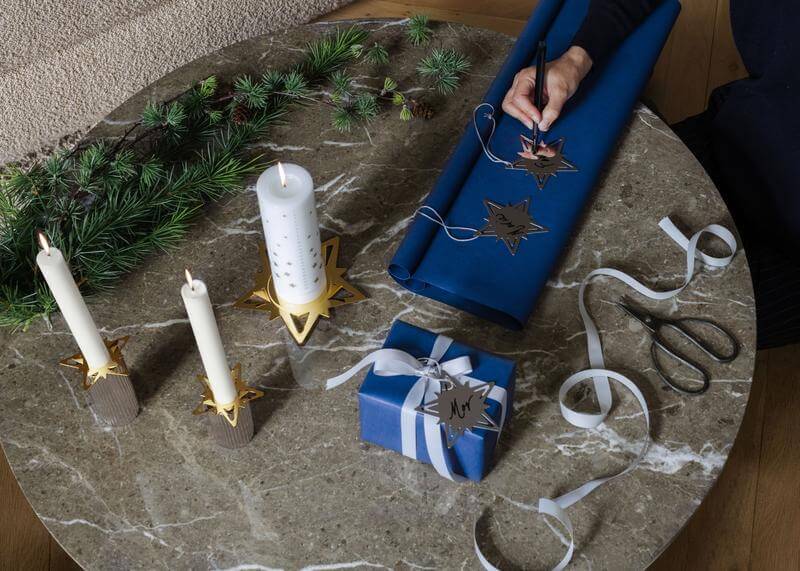 Georg Jensen Classic Christmas kertastjaki gull