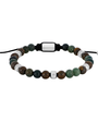 Armband – grænt agat/ilmenít bronsítít – 8mm