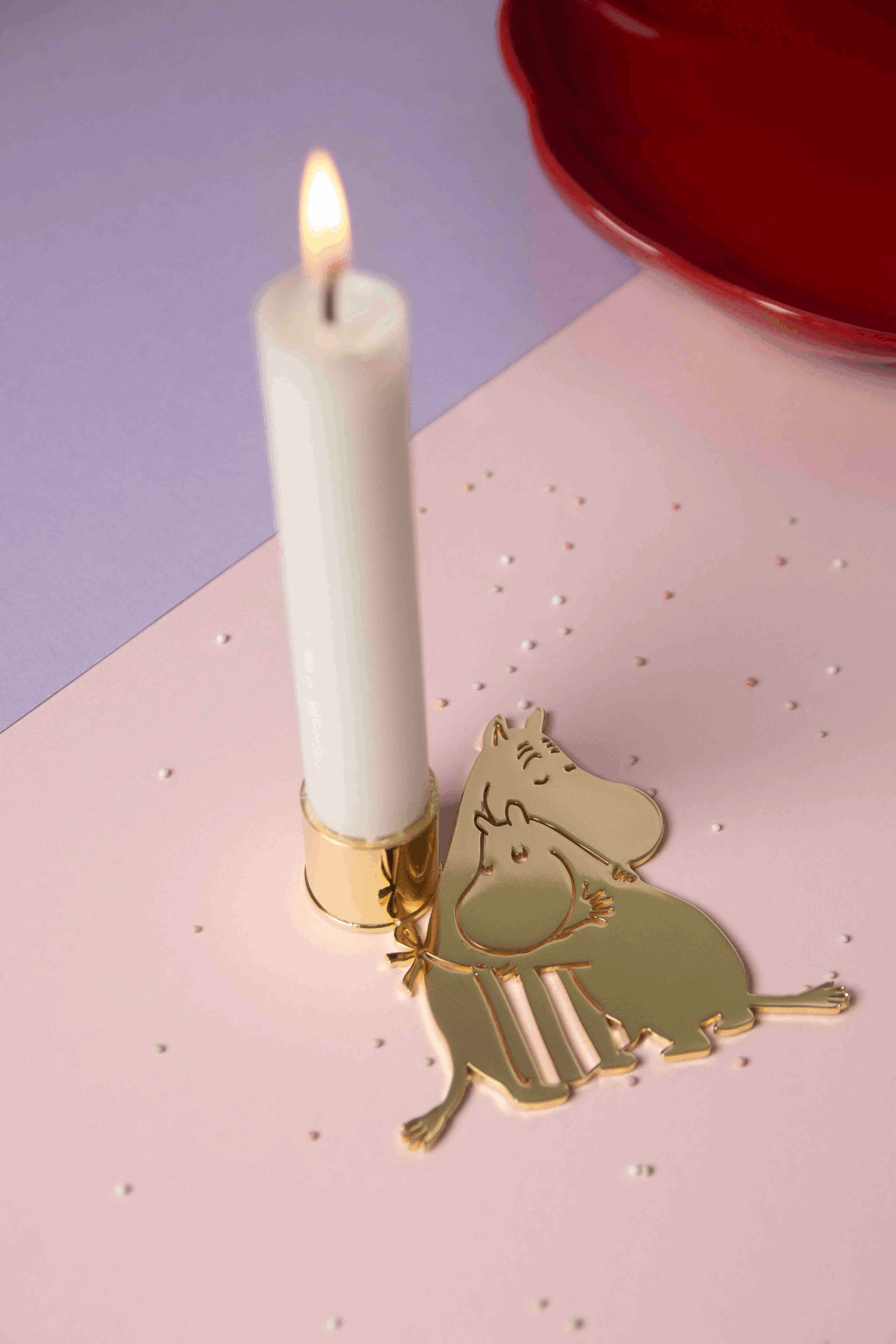 Kertastjaki – MOOMIN LOVE – gylltur