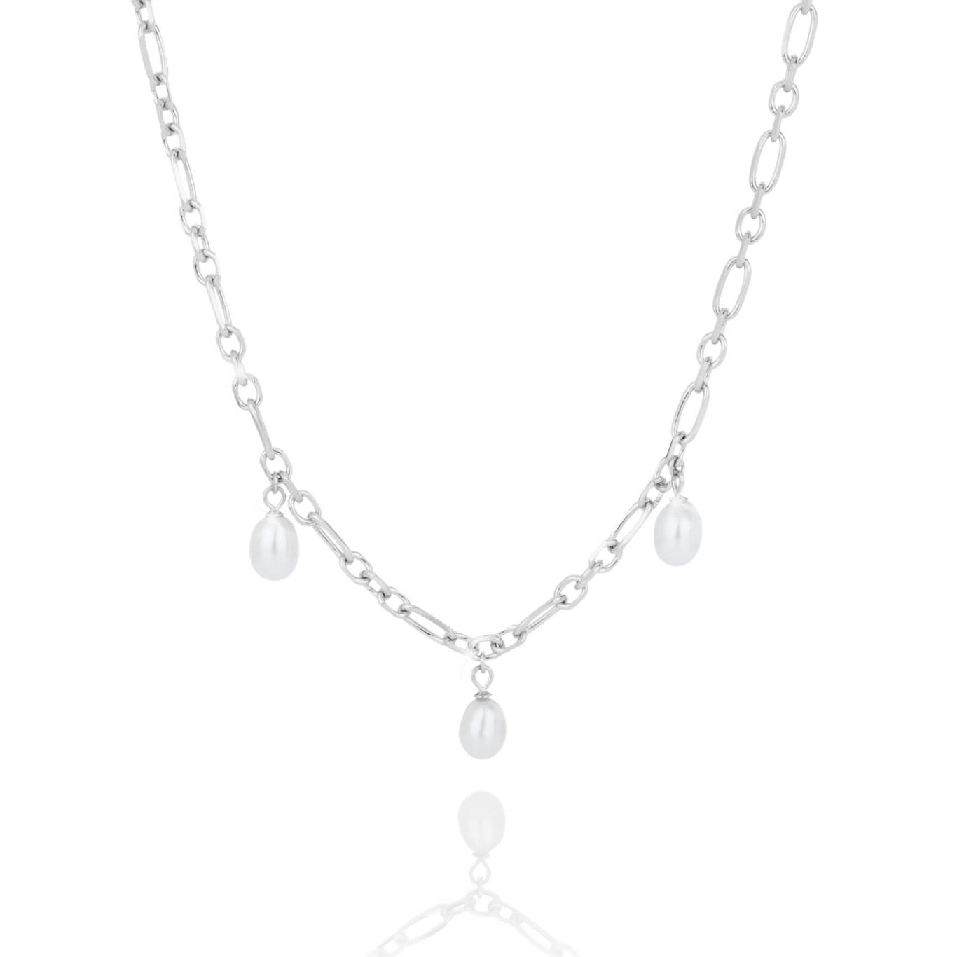 BYLOVISA – HAF – GRÓF KEÐJA MEÐ 3 PERLUM