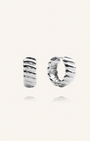Curved Ribbed eyrnalokkahringir